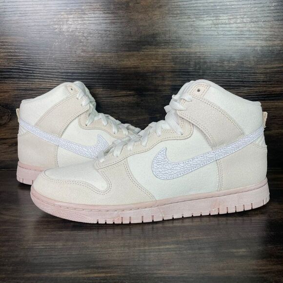 Nike Dunk High Retro PRM Cracked Leather Swoosh: DV0822-100 Size 11.5 - Picture 1 of 11